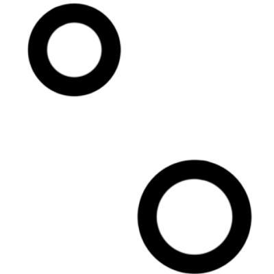 a black-and-white illustration of the Twin Suns of Tatooine.